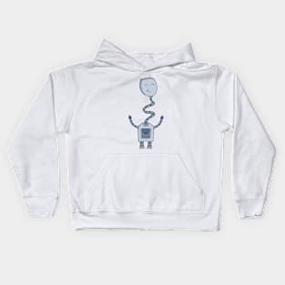 Robot with a long neck Kids Hoodie